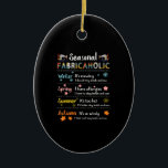 Adorno De Cerámica Temporal Fabricaholic Winter Spring Otoño<br><div class="desc">Quilting Lovers | Temporada Fabricaholic Winter Spring Otoño</div>