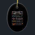 Adorno De Cerámica Temporal Fabricaholic Winter Spring Otoño<br><div class="desc">Quilting Lovers | Temporada Fabricaholic Winter Spring Otoño</div>