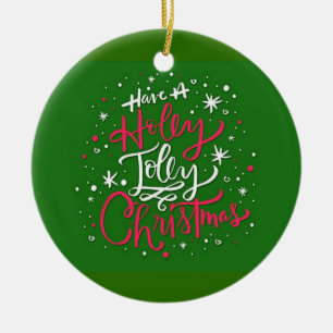 Adorno De Cerámica Ten A Los Navidades De Holly Jolly