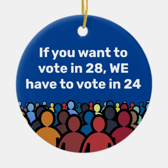 Adorno De Cerámica Tenemos que votar en 24 (Frente)