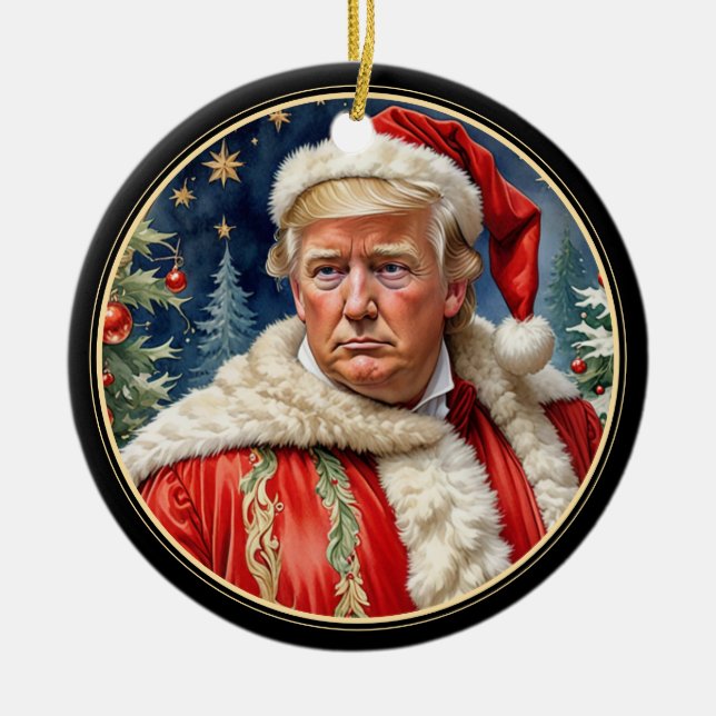 Adorno De Cerámica Tener a un Navidad magnífico Trump MAGA (Frente)