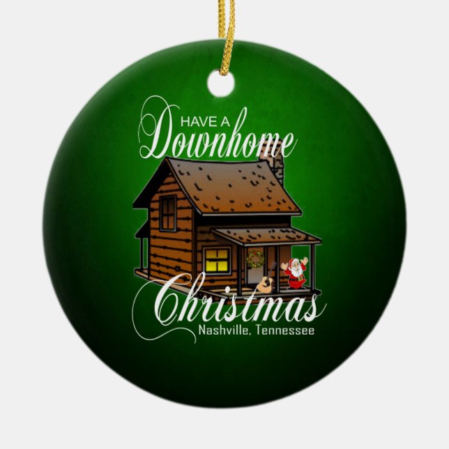 Adorno De Cerámica Tener un Navidad en casa (Frente)