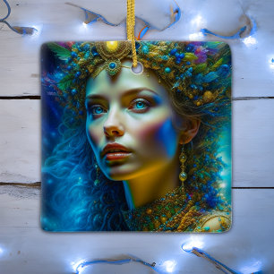 Adorno De Cerámica Tener una princesa mágica personalizada de Navidad