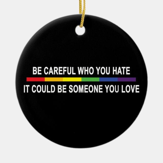 Adorno De Cerámica Tenga Cuidado Con Quien Odio (Frente)