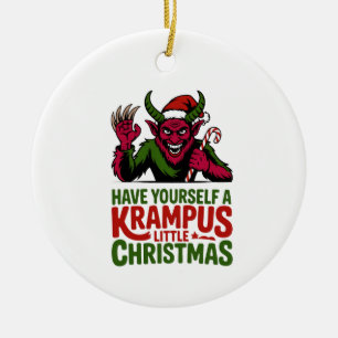Adorno De Cerámica Tenga un pequeño Krampus Navidad Krampus L