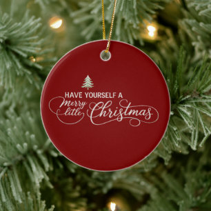 Adorno De Cerámica Tenga una Navidad alegre y un invierno acogedor