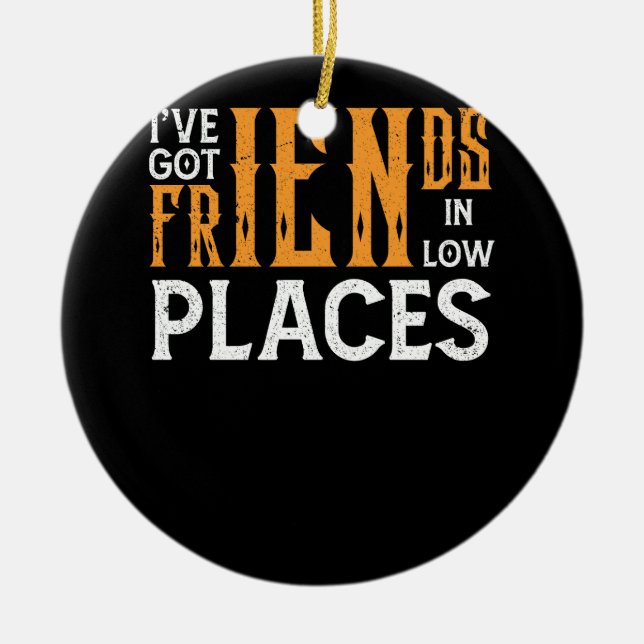 Adorno De Cerámica Tengo amigos en lugares bajos en el barrio de Redn (Frente)