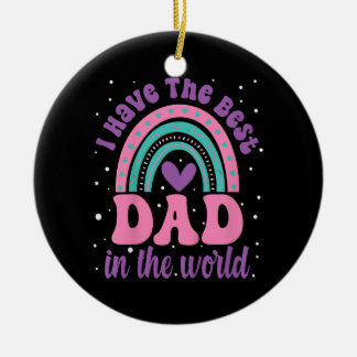 Adorno De Cerámica Tengo El Mejor Papá En El Mundo Del Niño Chica Fat