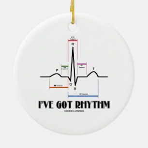 Adorno De Cerámica Tengo ritmo (latido EKG/ECG)