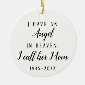 Adorno De Cerámica Tengo un ángel en el cielo, pérdida de madre o pad