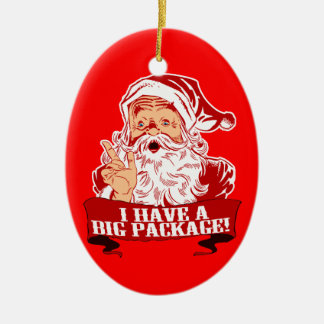 Adorno De Cerámica Tengo un paquete grande Santa