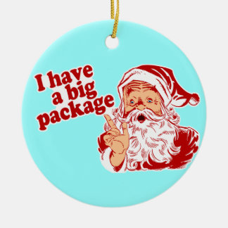 Adorno De Cerámica Tengo un paquete grande Santa