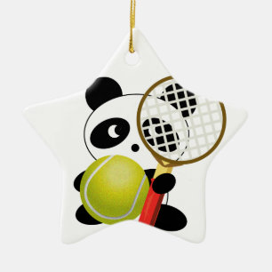 Adorno De Cerámica Tenis de la panda