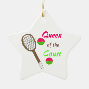 Adorno De Cerámica Tenis - Reina de la cancha