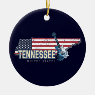 Adorno De Cerámica Tennessee Estados Unidos Retro State Vintage