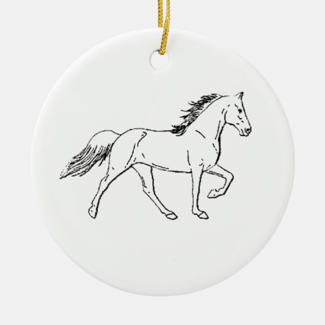 Adorno De Cerámica Tennessee Walking Horse (Frente)