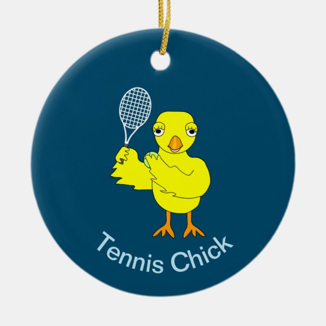 Adorno De Cerámica Tennis Chick (Frente)