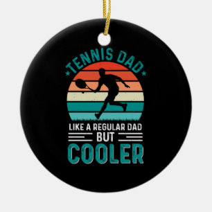 Adorno De Cerámica Tennis Dad Retro Sunset