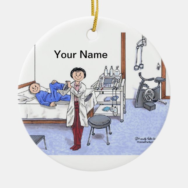 Adorno De Cerámica Terapeuta físico - hembra (Frente)