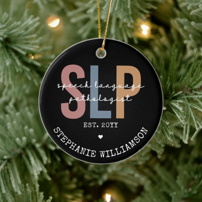 Adorno De Cerámica Terapia del habla del patólogo del personalizado S (Árbol)