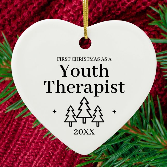 Adorno De Cerámica Terapia juvenil, nuevos Navidades de trabajo (Youth Therapist New Job Christmas Ceramic Ornament
)