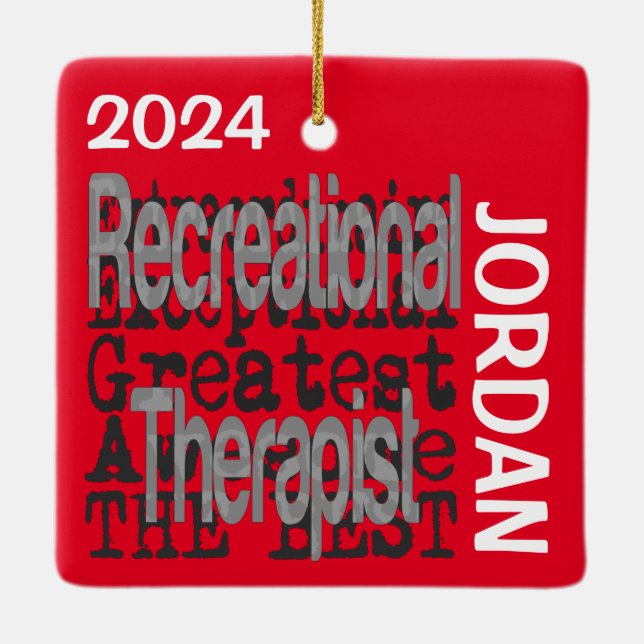 Adorno De Cerámica Terapia Recreativa PERSONALIZADO Extraordinario (Reverso)