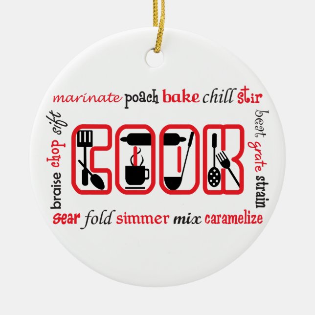 Adorno De Cerámica Términos de cocina (Frente)