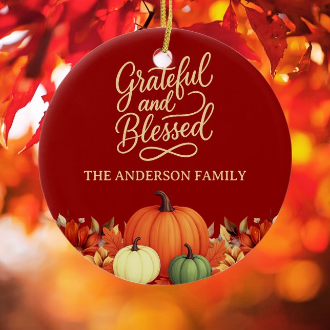 Adorno De Cerámica Terracota de calabaza de Acción de Gracias bendeci (Subido por el creador)