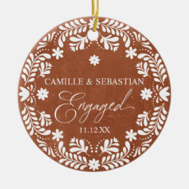 Adorno De Cerámica Terracota Primera foto de compromiso de Navidad