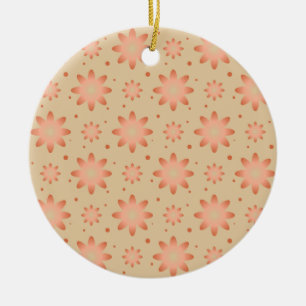 Adorno De Cerámica Terracotta naranja y arena beige delicada margarit