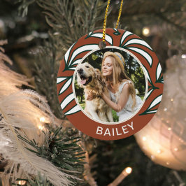 Adorno De Cerámica Terracotta Navidades de fotografía y nombres de pe