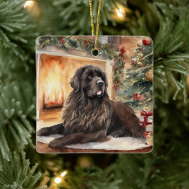 Adorno De Cerámica Terranova acuarela - Escena navideña 2