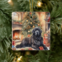 Adorno De Cerámica Terranova acuarela - Escena navideña 3