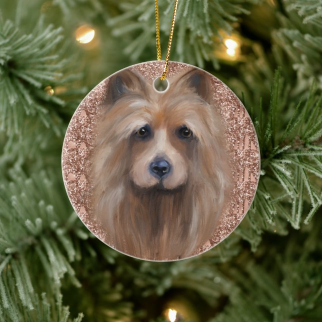ADORNO DE CERÁMICA TERRIER AUSTRALIANO (Árbol)