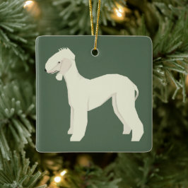 Adorno De Cerámica Terrier de Bedlington