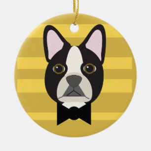 Adorno De Cerámica Terrier de Boston