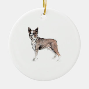 Adorno De Cerámica Terrier de Boston