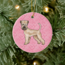 Terrier de trigo de capa suave patrón de corazón d