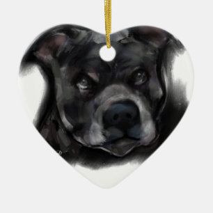 Adorno De Cerámica Terrier Staffordshire Americano