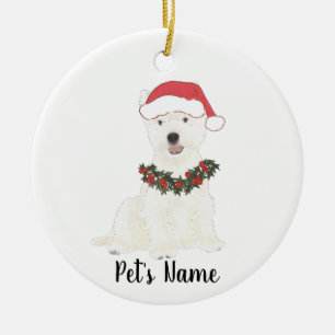 Adorno De Cerámica Terrier Westie Westie Highland personalizado