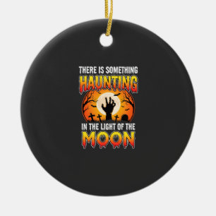 Adorno De Cerámica Terror de Halloween Luna Cementerio Horror