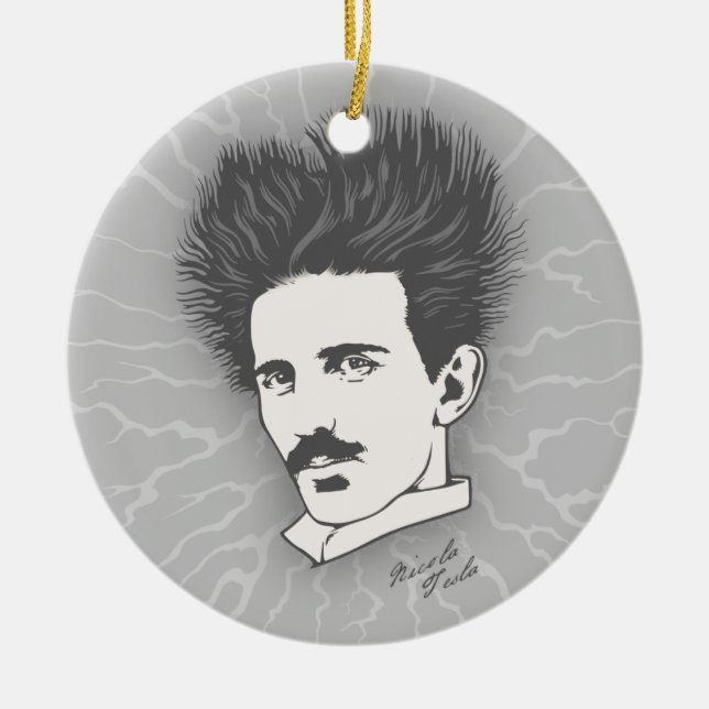 Adorno De Cerámica Tesla estático (Frente)
