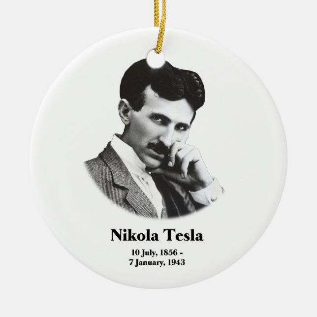 Adorno De Cerámica Tesla joven (Frente)