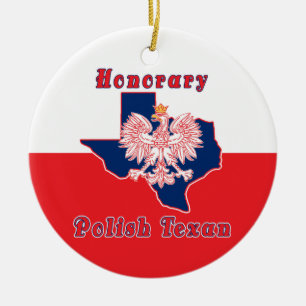 Adorno De Cerámica Texano polaco honorario
