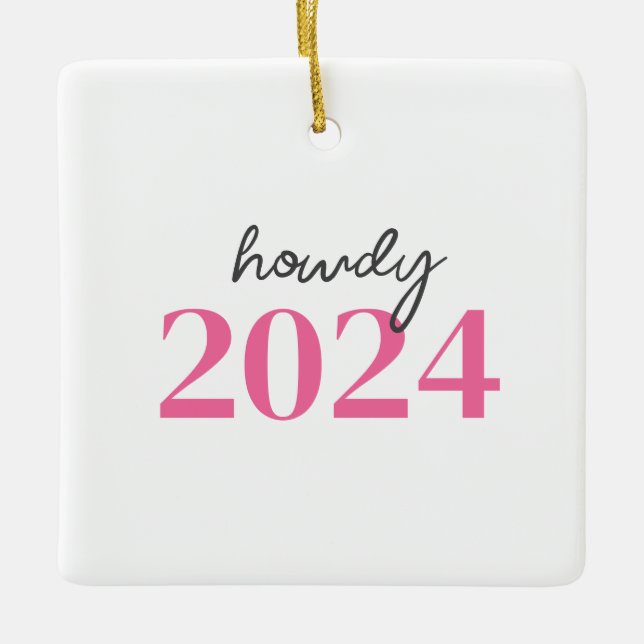 Adorno De Cerámica Texas Howdy (Anverso)