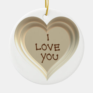 Adorno De Cerámica Text I Love You on