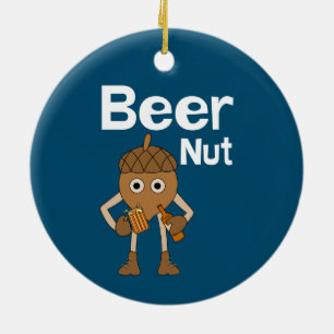 Adorno De Cerámica Texto de la tuerca de cerveza