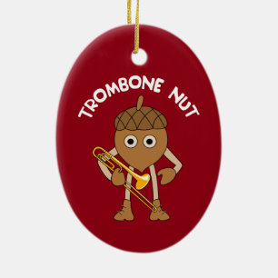 Adorno De Cerámica Texto de nuez de trombón