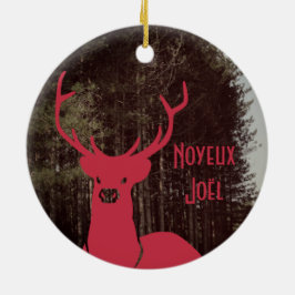 Adorno De Cerámica Texto personalizado de Navidad Renoirois quebequen