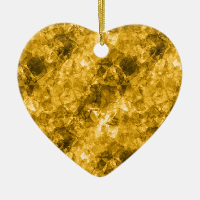 Adorno De Cerámica Textura cruzada amarilla (Frente)